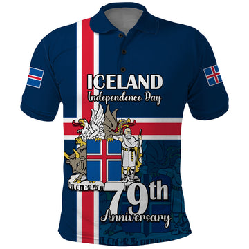 Custom Iceland Polo Shirt Icelandic National Day LT9