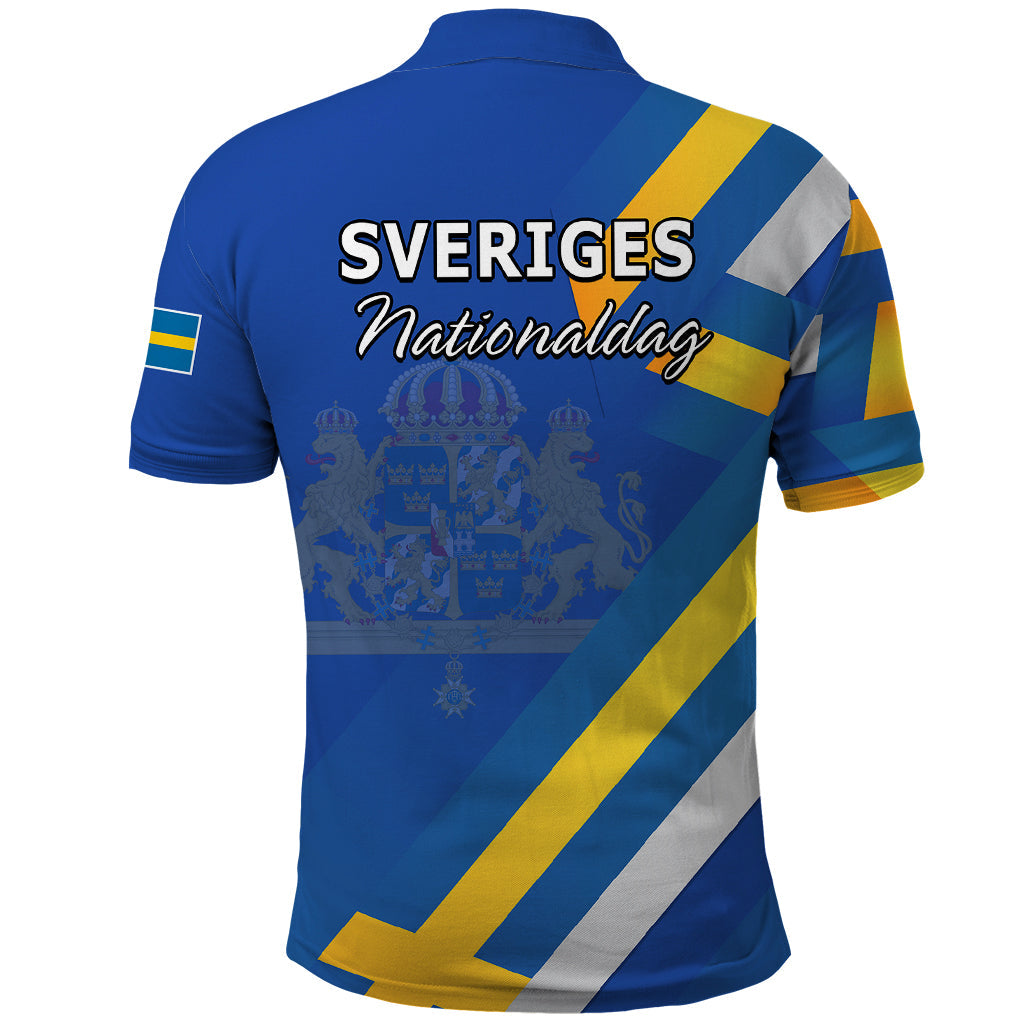 Sweden National Day Polo Shirt Sveriges Nationaldag Flag Style LT9