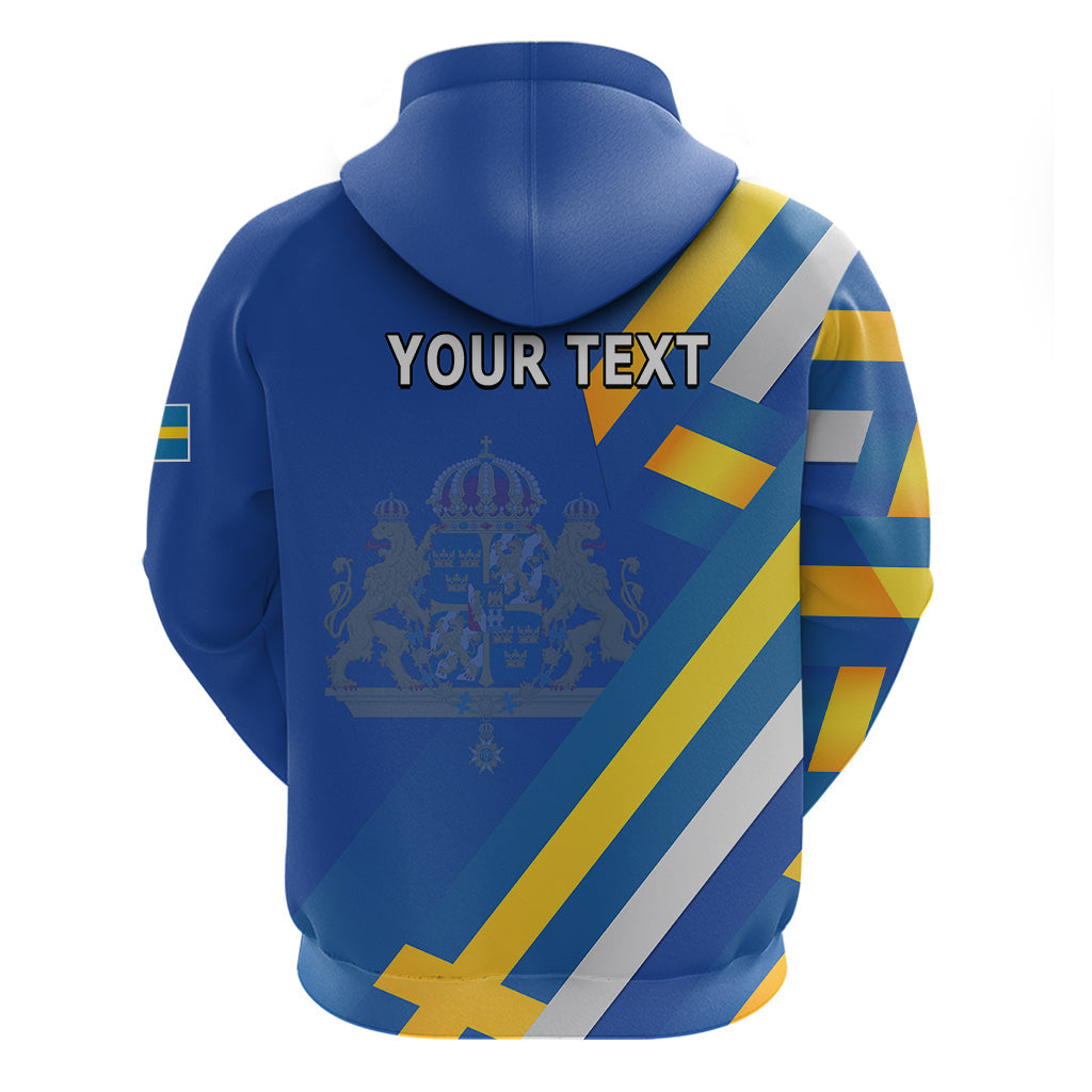 Custom Sweden National Day Hoodie Sveriges Nationaldag Flag Style LT9