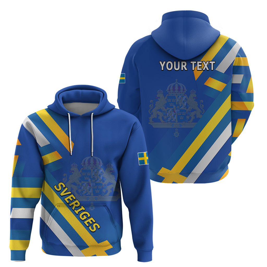 Custom Sweden National Day Hoodie Sveriges Nationaldag Flag Style LT9