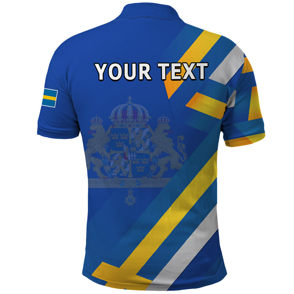 Custom Sweden National Day Polo Shirt Sveriges Nationaldag Flag Style LT9