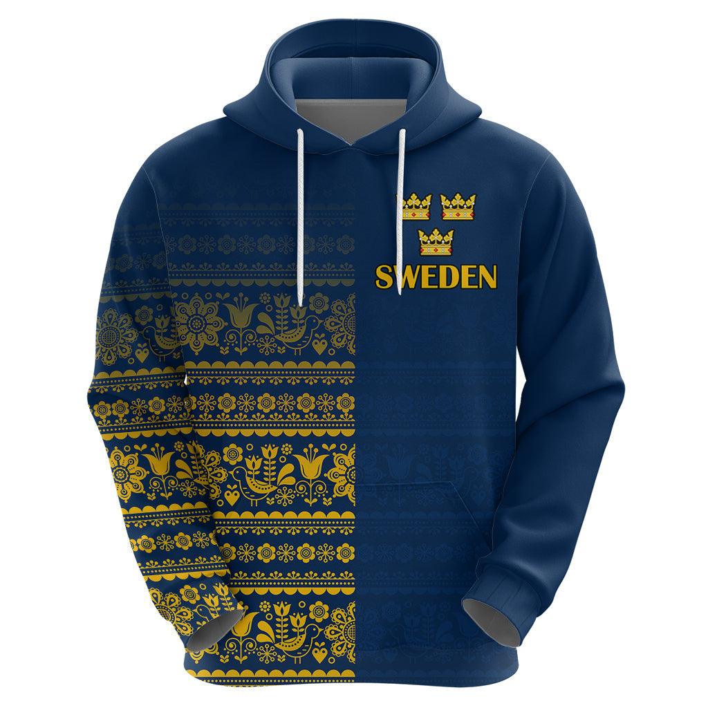 Sweden Tre Kronor Hoodie Sverige With Half Scandinavian Design LT9