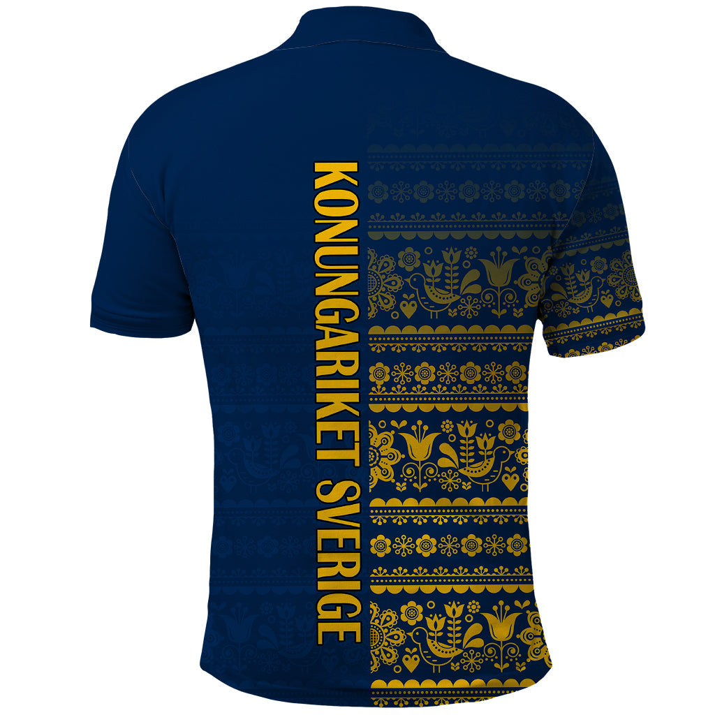 Sweden Tre Kronor Polo Shirt Sverige With Half Scandinavian Design LT9
