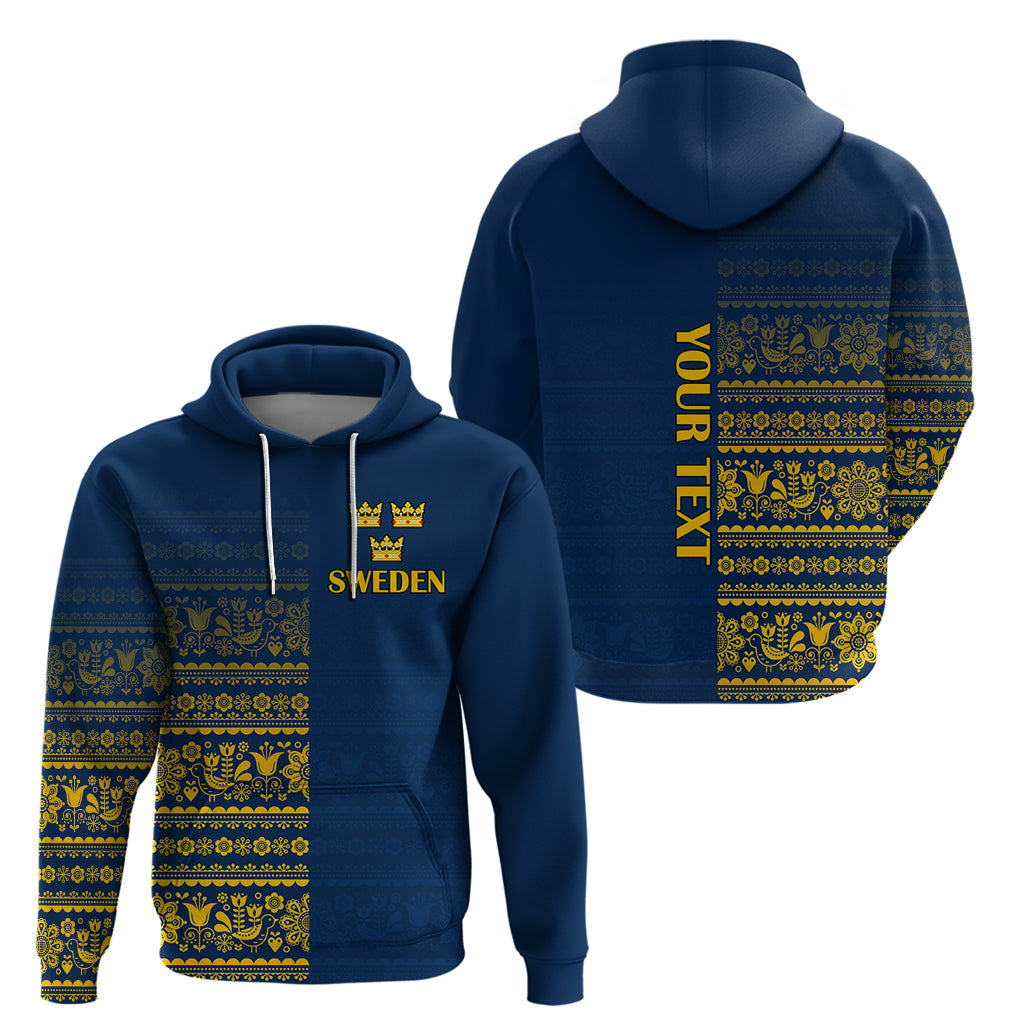 Custom Sweden Tre Kronor Hoodie Sverige With Half Scandinavian Design LT9