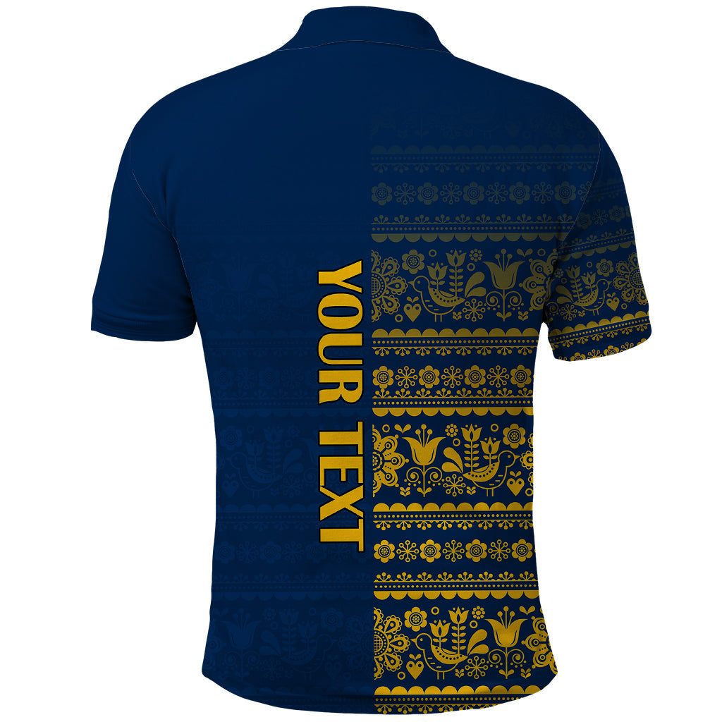 Custom Sweden Tre Kronor Polo Shirt Sverige With Half Scandinavian Design LT9