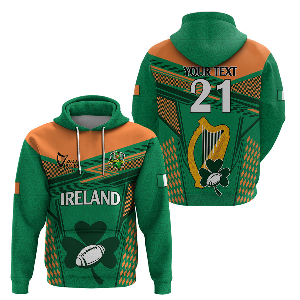 Custom Ireland Rugby Hoodie 2023 World Cup Shamrock Sporty Style LT9