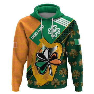 Custom Ireland Rugby Hoodie Go Irish Shamrock World Cup LT9
