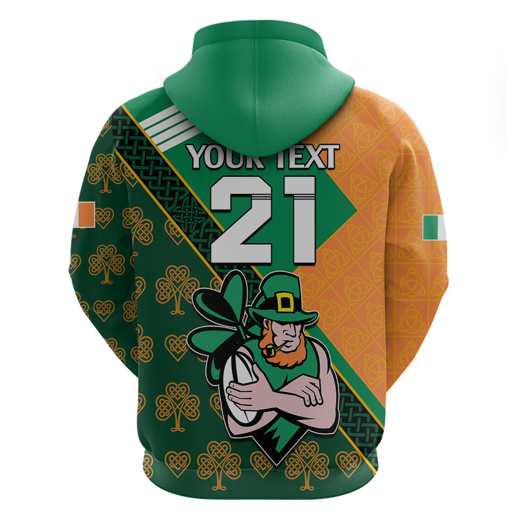 Custom Ireland Rugby Hoodie Go Irish Shamrock World Cup LT9