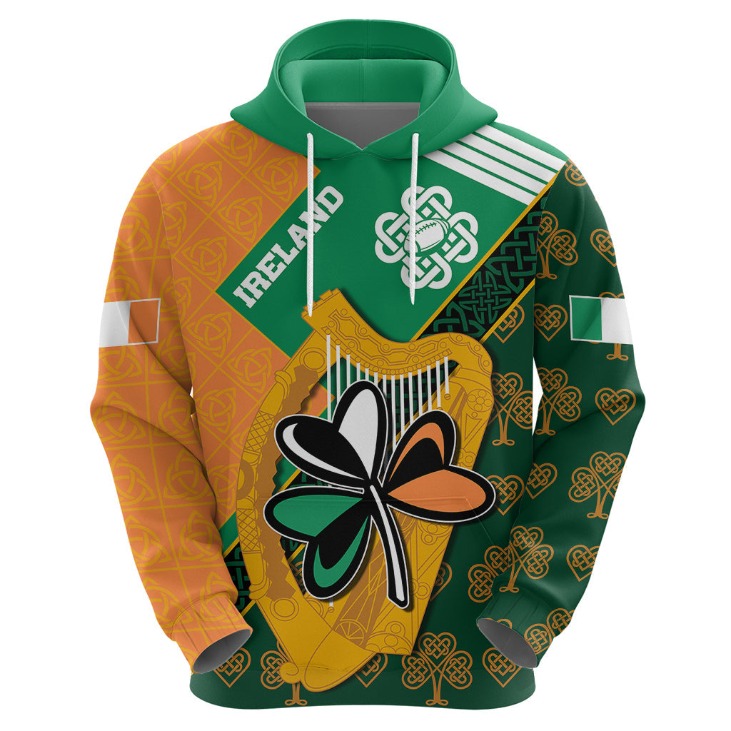 Custom Ireland Rugby Hoodie Go Irish Shamrock World Cup LT9