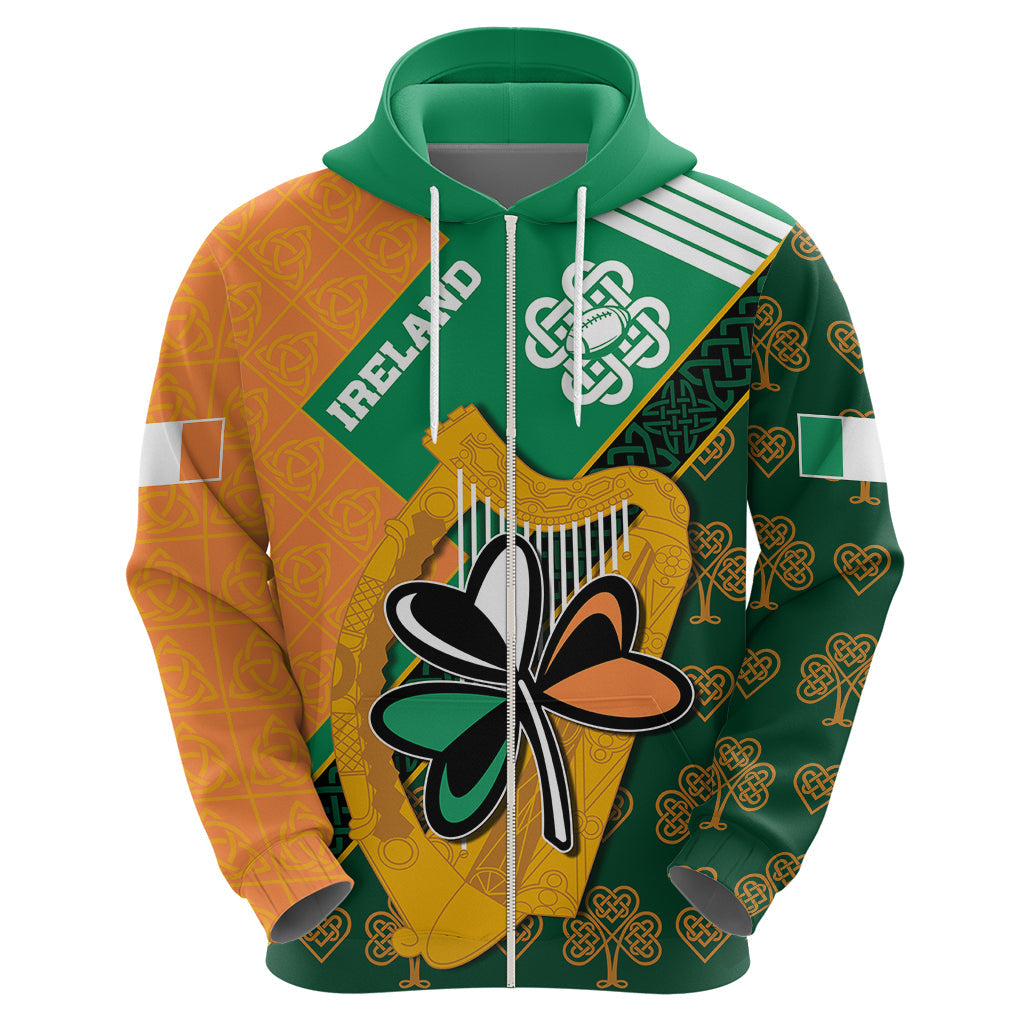 Custom Ireland Rugby Hoodie Go Irish Shamrock World Cup LT9