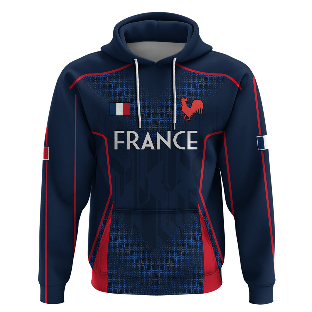 Custom France Rugby Hoodie Allez Les Bleus Go World Cup 2023 LT9
