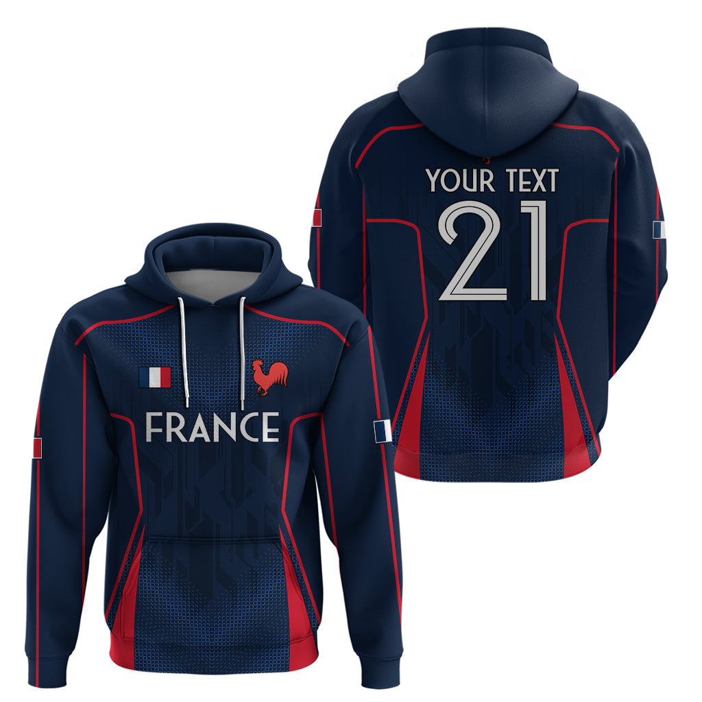 Custom France Rugby Hoodie Allez Les Bleus Go World Cup 2023 LT9