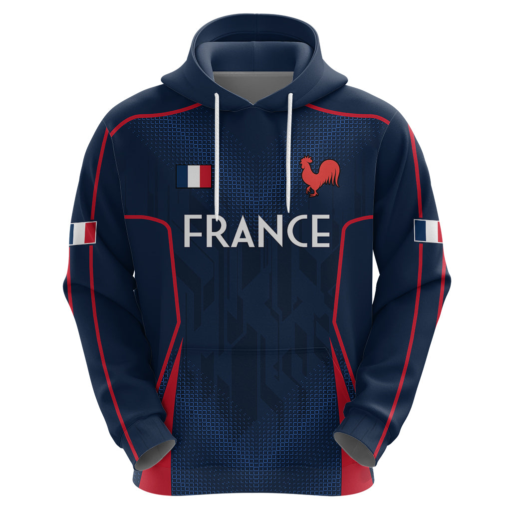 Custom France Rugby Hoodie Allez Les Bleus Go World Cup 2023 LT9