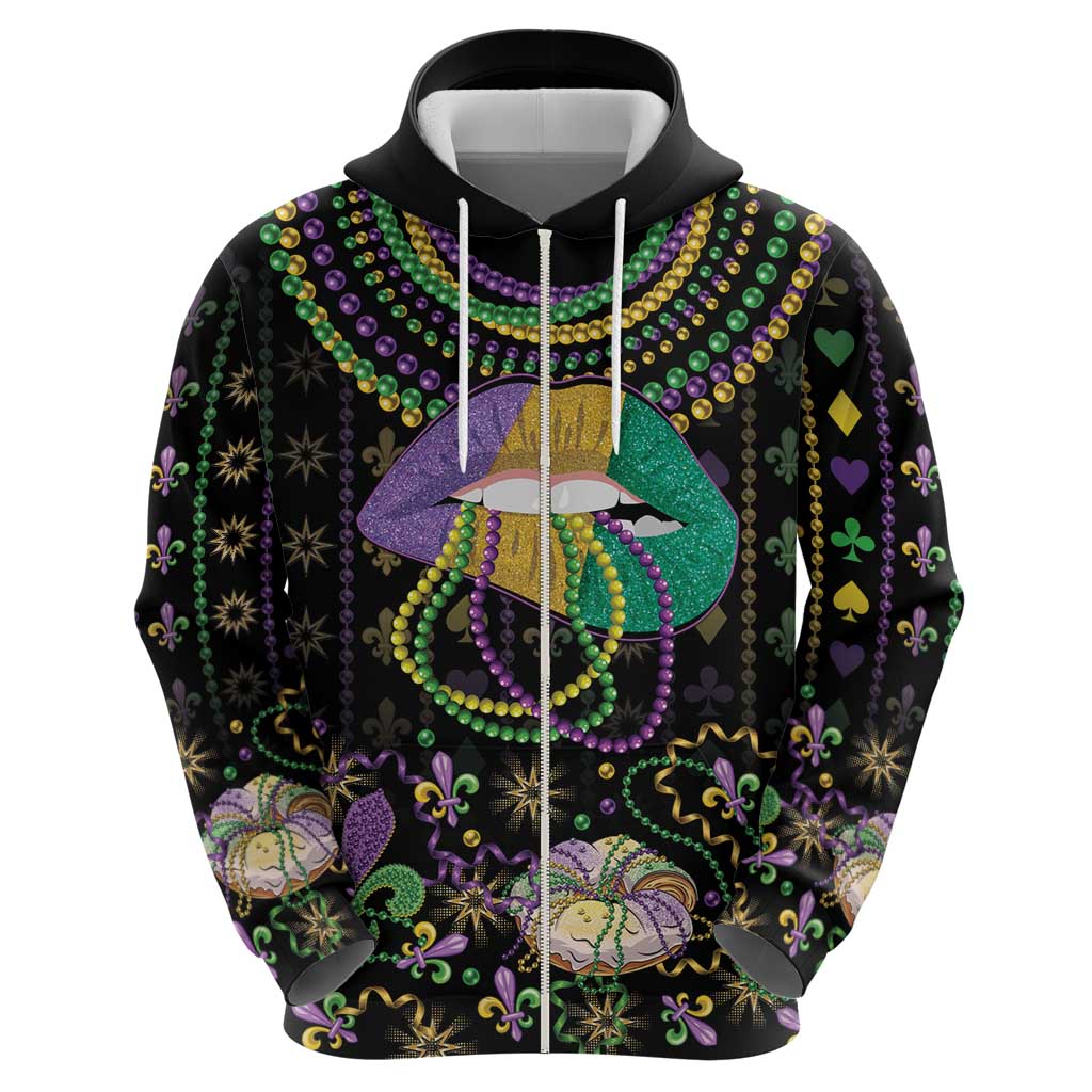Mardi Gras Lips Queen Beads Hoodie LT9