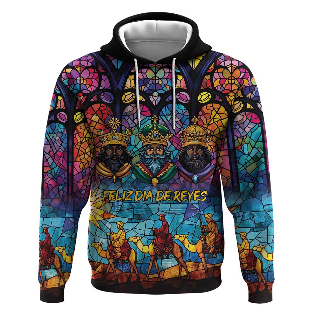 Epiphany Three Kings Day Hoodie Stained Glass Window Style LT9
