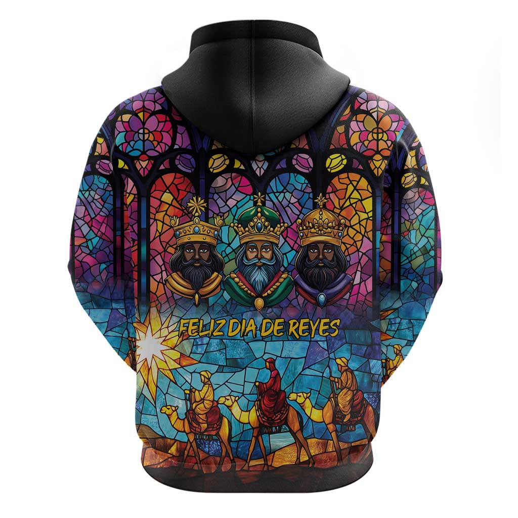 Epiphany Three Kings Day Hoodie Stained Glass Window Style LT9