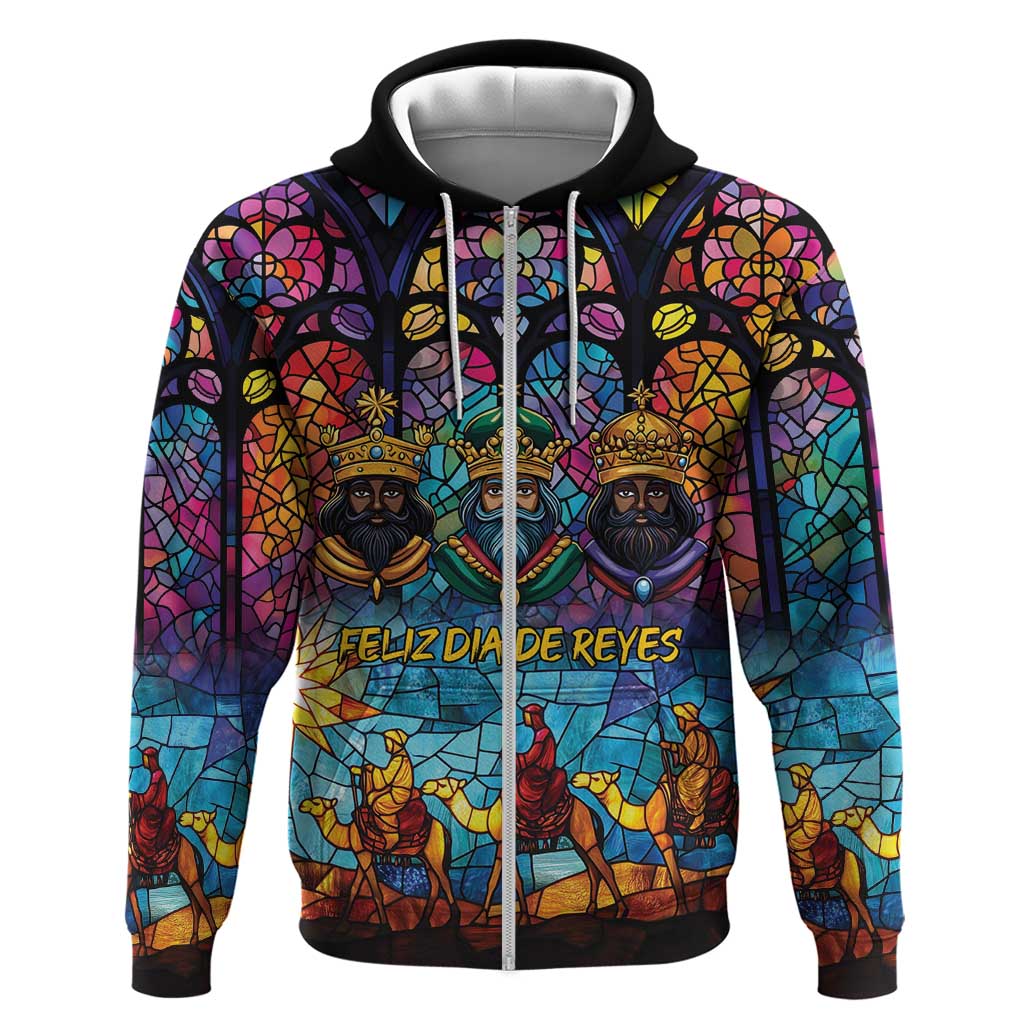 Epiphany Three Kings Day Hoodie Stained Glass Window Style LT9