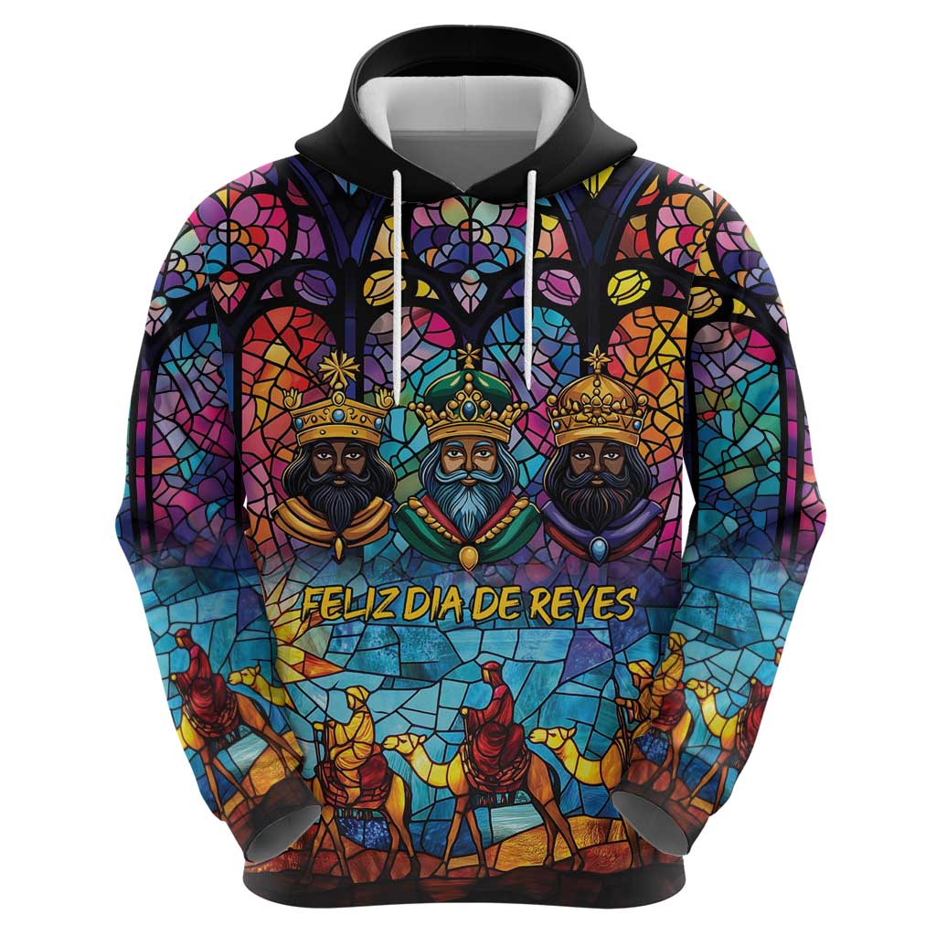 Epiphany Three Kings Day Hoodie Stained Glass Window Style LT9