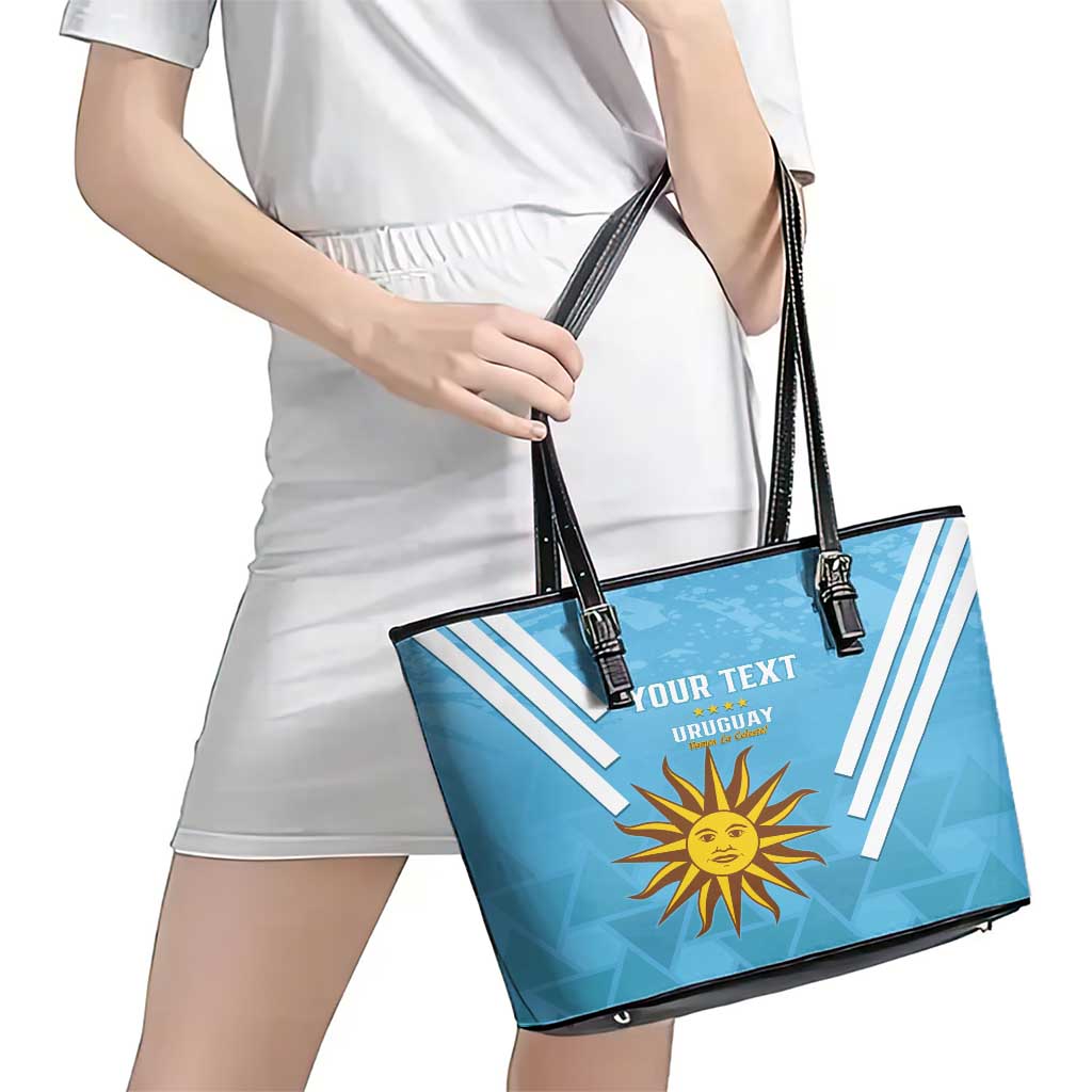 Custom Uruguay Football Leather Tote Bag 2024 Vamos La Celeste LT14