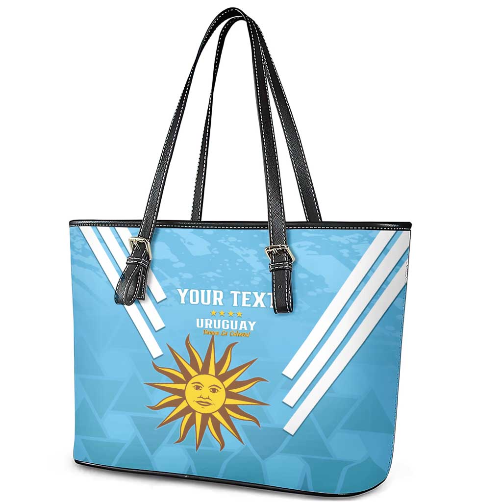 Custom Uruguay Football Leather Tote Bag 2024 Vamos La Celeste LT14