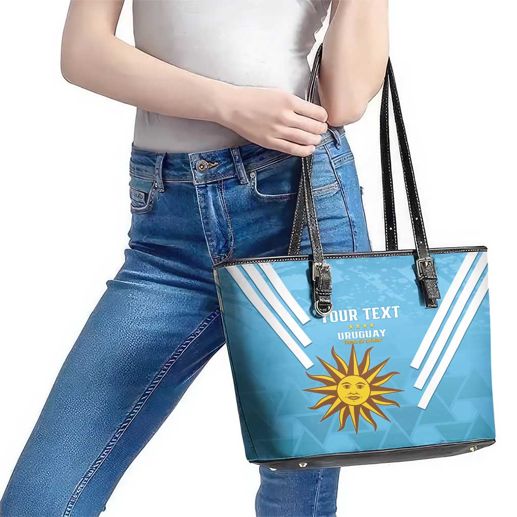 Custom Uruguay Football Leather Tote Bag 2024 Vamos La Celeste LT14
