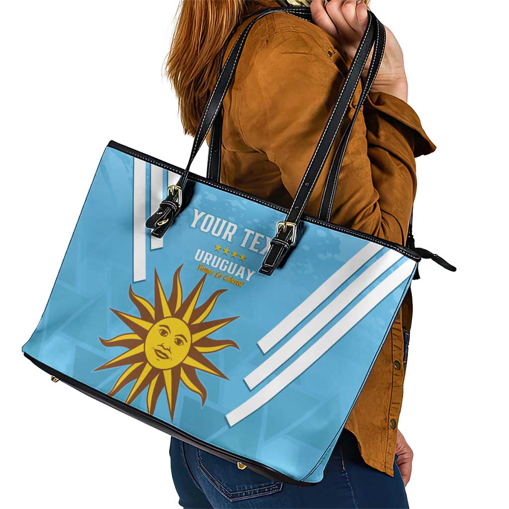 Custom Uruguay Football Leather Tote Bag 2024 Vamos La Celeste LT14