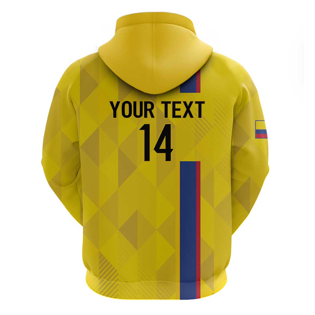 Custom Colombia Football Hoodie 2024 Vamos La Tricolor - Yellow LT14