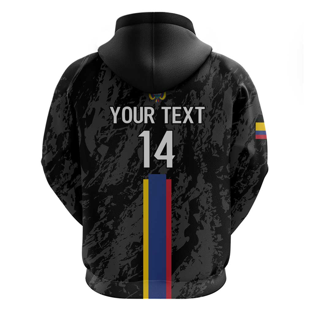 Custom Colombia Football Hoodie 2024 Vamos La Tricolor - Black LT14