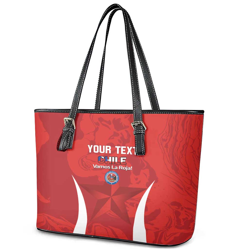 Custom Chile Football Leather Tote Bag 2024 Vamos La Roja - Red LT14