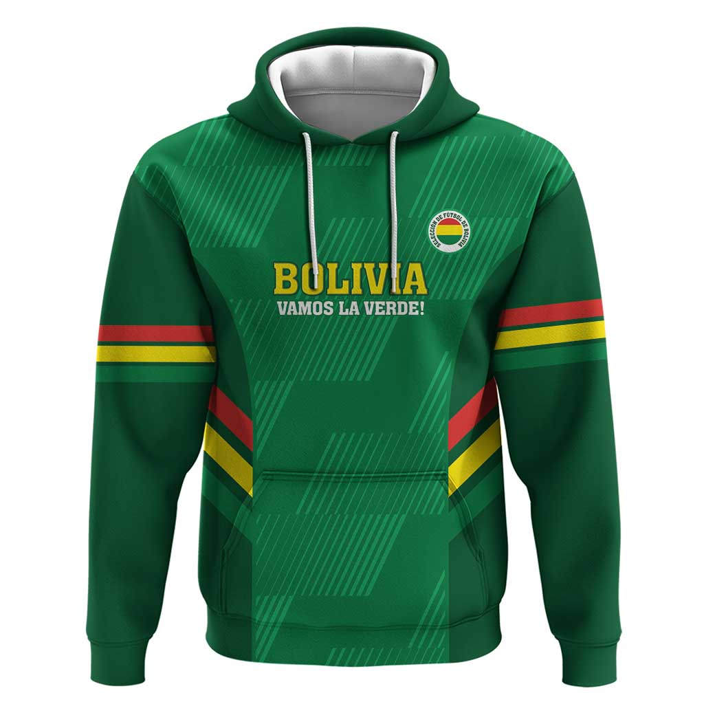 Custom Bolivia Football Hoodie 2024 Vamos La Verde - Green LT14