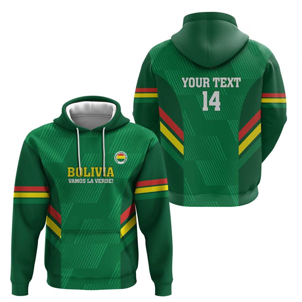 Custom Bolivia Football Hoodie 2024 Vamos La Verde - Green LT14