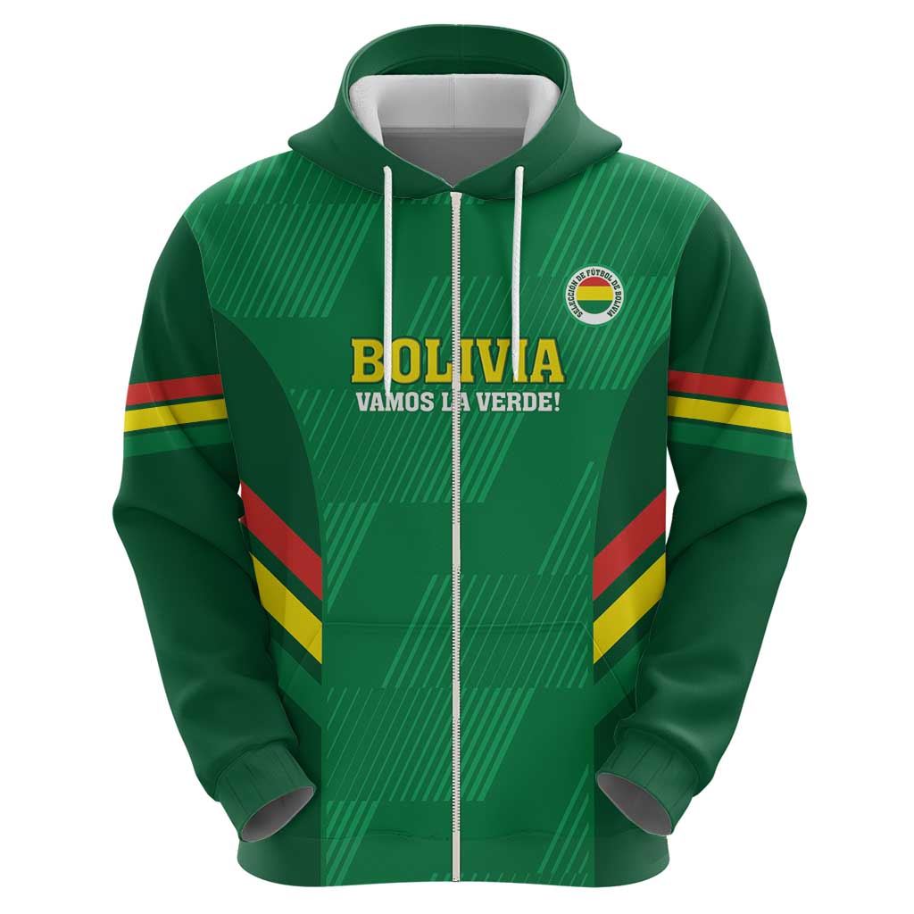 Custom Bolivia Football Hoodie 2024 Vamos La Verde - Green LT14