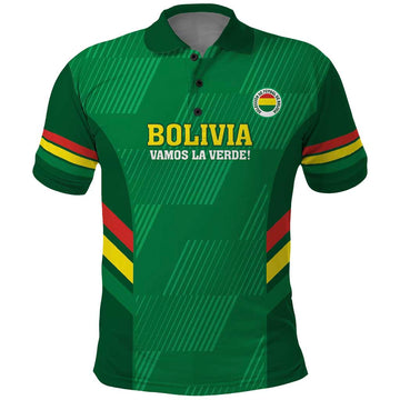 Custom Bolivia Football Polo Shirt 2024 Vamos La Verde - Green LT14