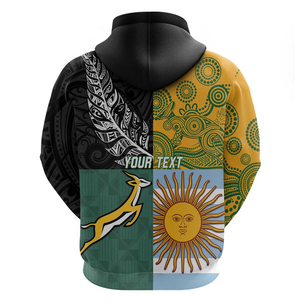 Personalised Rugby 2025 Championship Hoodie Combination of Southern Hemisphere Countries LT14
