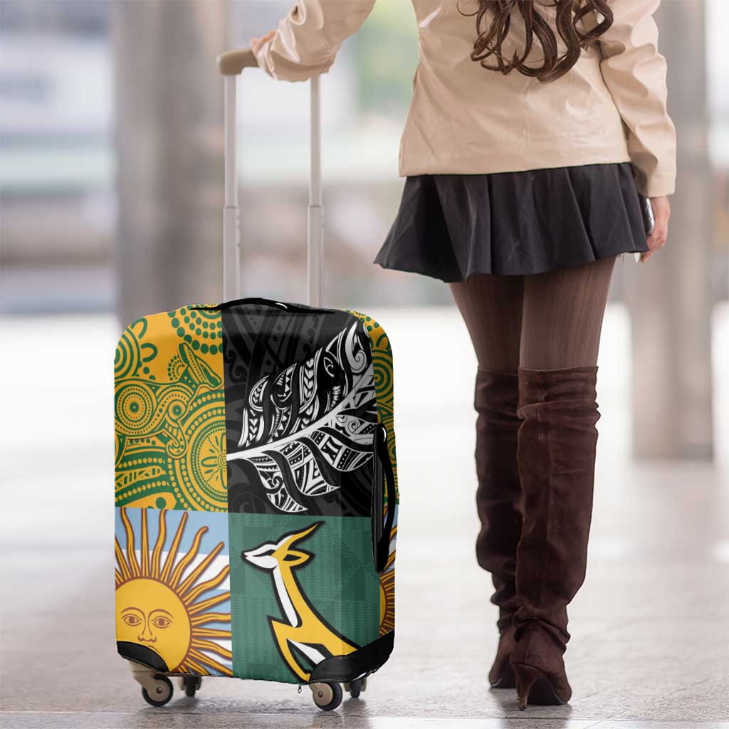 Rugby 2025 Championship Luggage Cover Combination of Southern Hemisphere Countries LT14