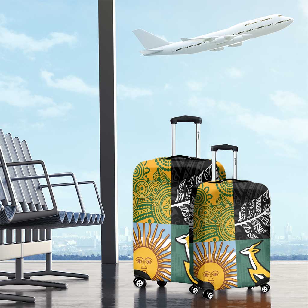 Rugby 2025 Championship Luggage Cover Combination of Southern Hemisphere Countries LT14