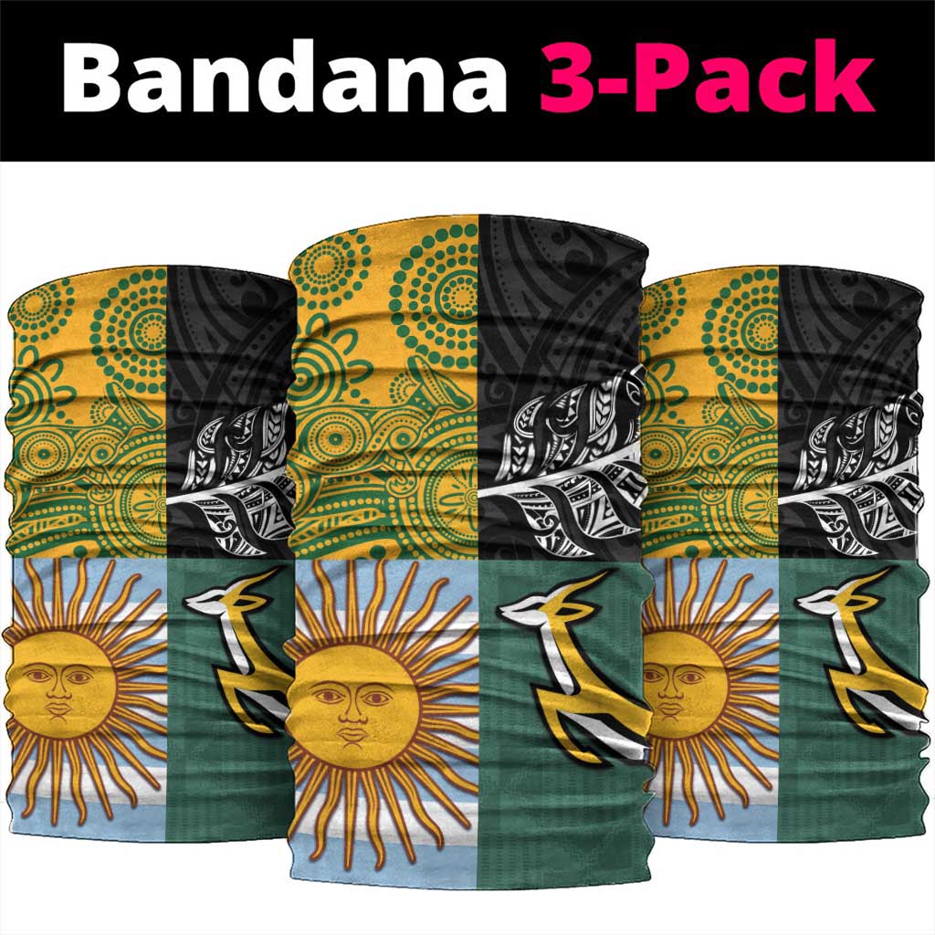 Rugby 2025 Championship Neck Gaiter Combination of Southern Hemisphere Countries LT14