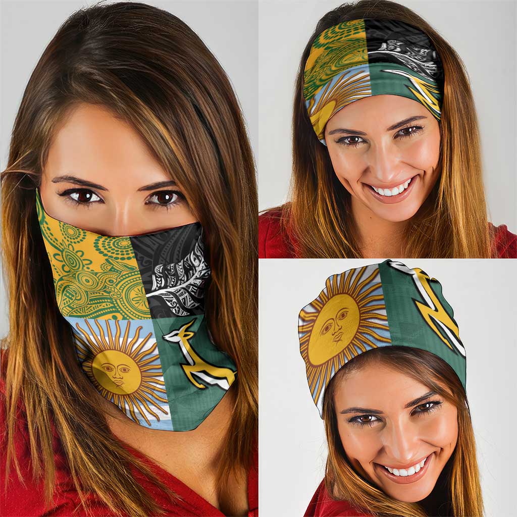 Rugby 2025 Championship Neck Gaiter Combination of Southern Hemisphere Countries LT14