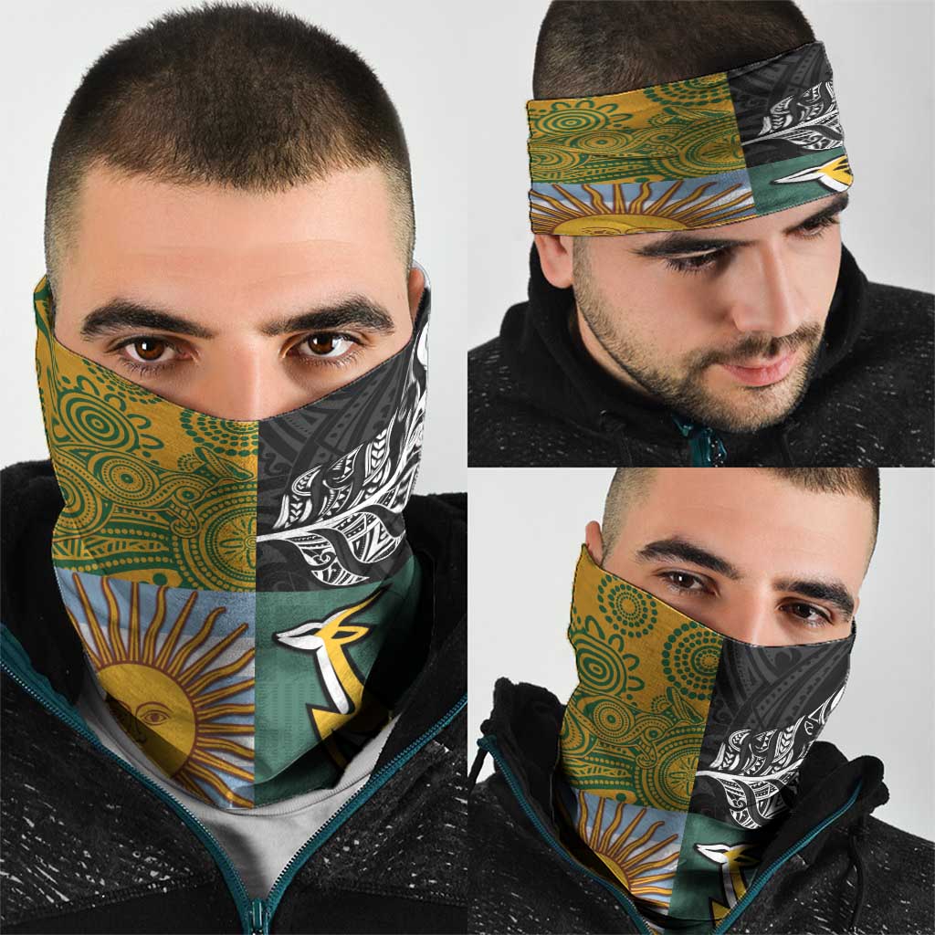 Rugby 2025 Championship Neck Gaiter Combination of Southern Hemisphere Countries LT14