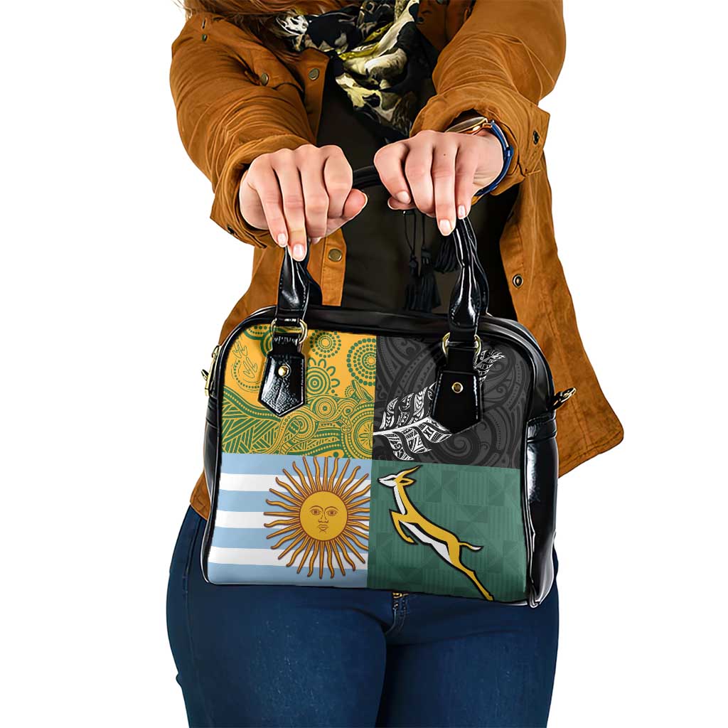 Rugby 2025 Championship Shoulder Handbag Combination of Southern Hemisphere Countries LT14