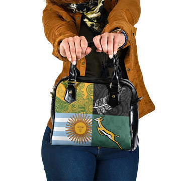 Rugby 2025 Championship Shoulder Handbag Combination of Southern Hemisphere Countries LT14