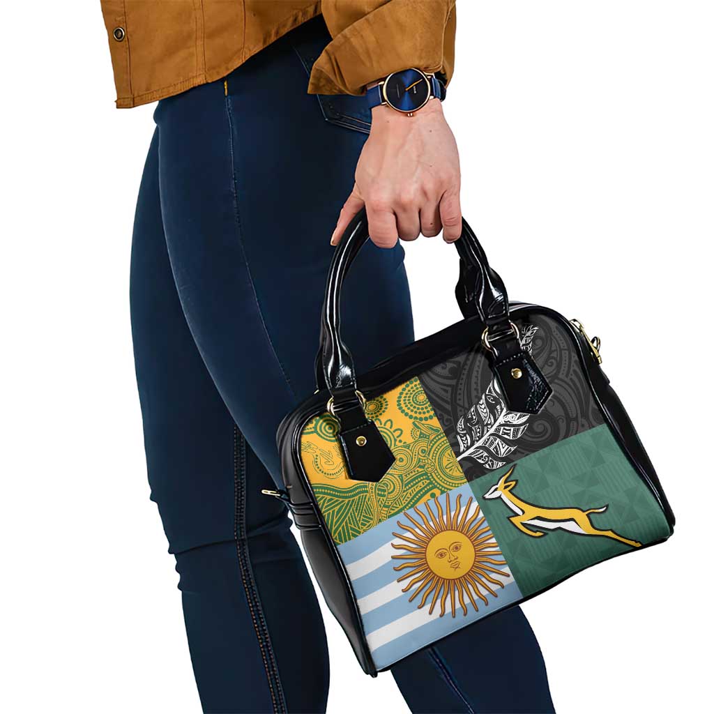 Rugby 2025 Championship Shoulder Handbag Combination of Southern Hemisphere Countries LT14
