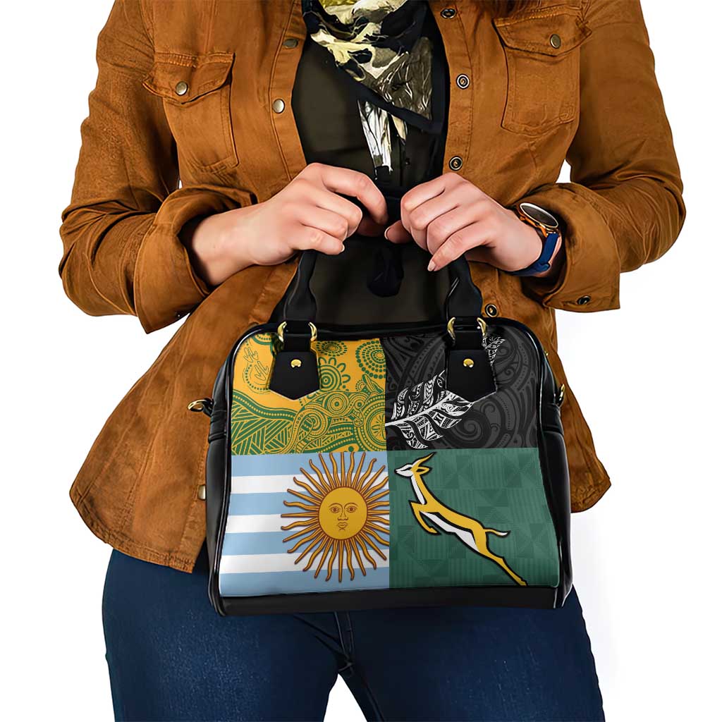 Rugby 2025 Championship Shoulder Handbag Combination of Southern Hemisphere Countries LT14