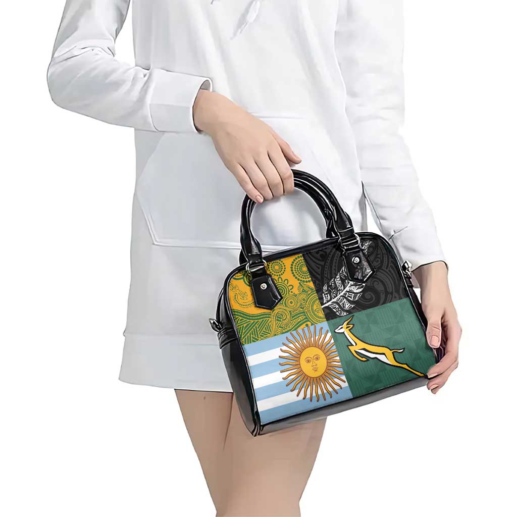 Rugby 2025 Championship Shoulder Handbag Combination of Southern Hemisphere Countries LT14