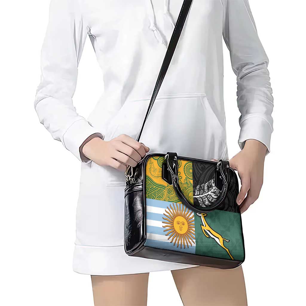 Rugby 2025 Championship Shoulder Handbag Combination of Southern Hemisphere Countries LT14