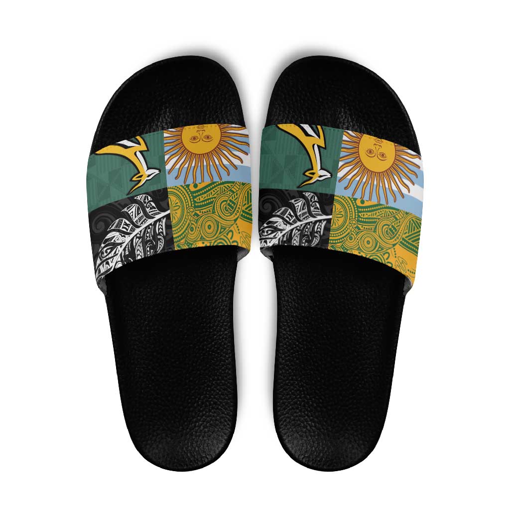 Rugby 2025 Championship Slide Sandals Combination of Southern Hemisphere Countries LT14