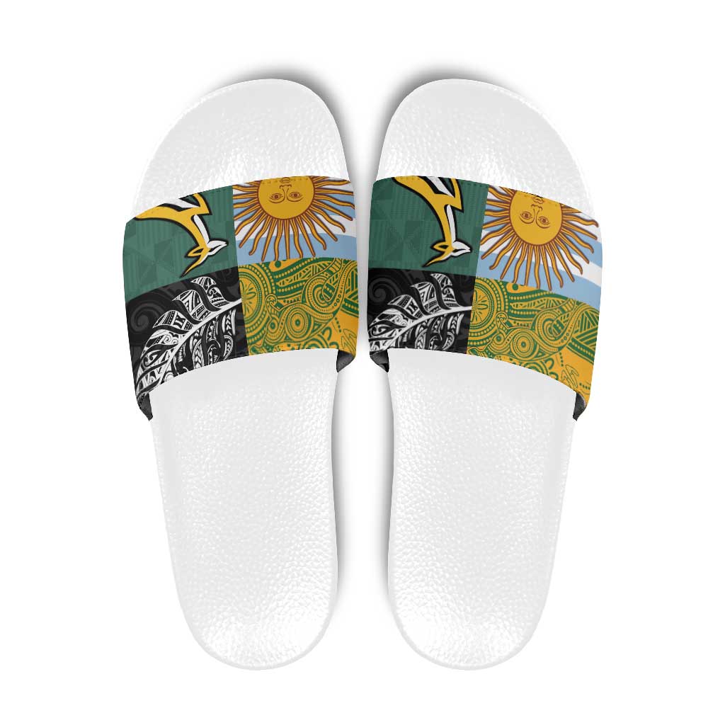 Rugby 2025 Championship Slide Sandals Combination of Southern Hemisphere Countries LT14