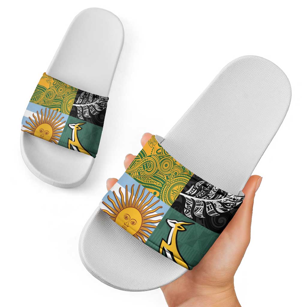 Rugby 2025 Championship Slide Sandals Combination of Southern Hemisphere Countries LT14