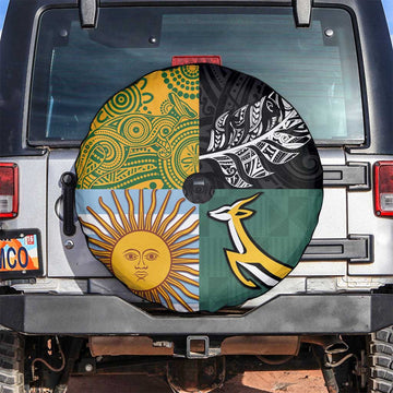 Rugby 2025 Championship Spare Tire Cover Combination of Southern Hemisphere Countries LT14