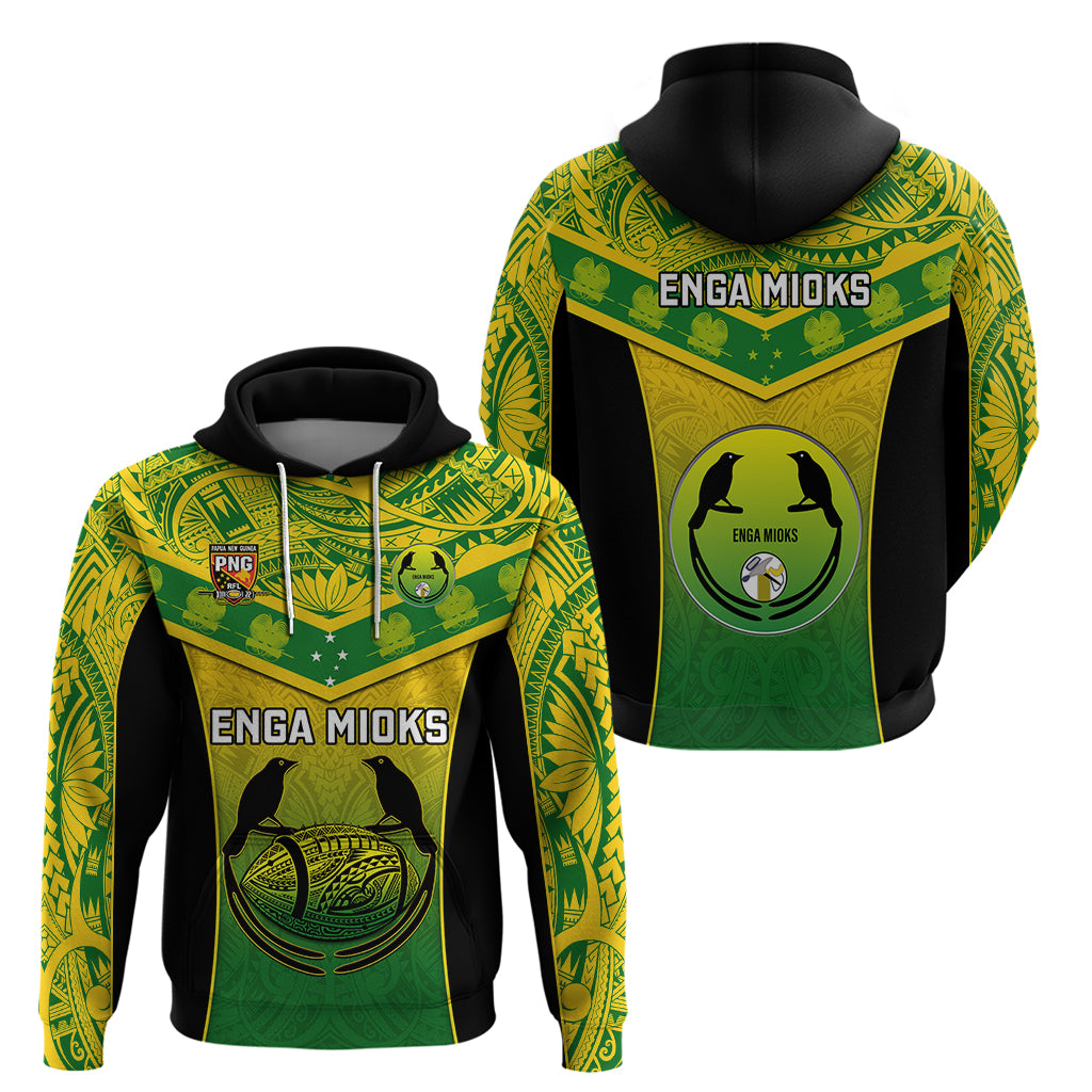 Papua New Guinea Rugby Hoodie Enga Mioks PNG Polynesian Pattern LT14